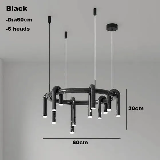 Modern Nordic U-shaped Pendant Lights by Mansion - LED Chandelier for Home & Restaurant