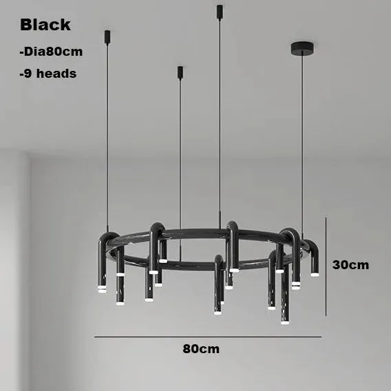 Modern Nordic U-shaped Pendant Lights by Mansion - LED Chandelier for Home & Restaurant