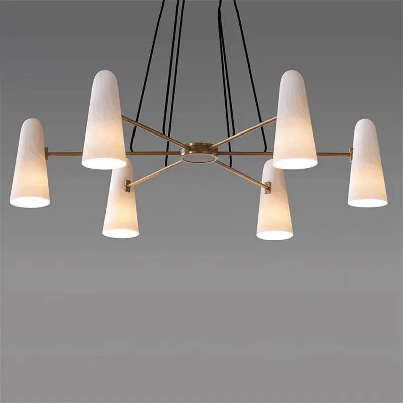 Modern Style Round Cone Glass Chandelier for Bedroom/Living Room/Dining Room