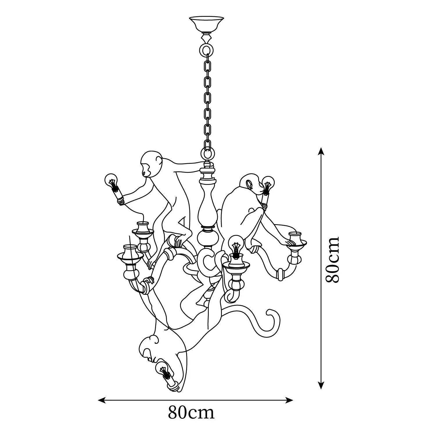 Monkey Chandelier