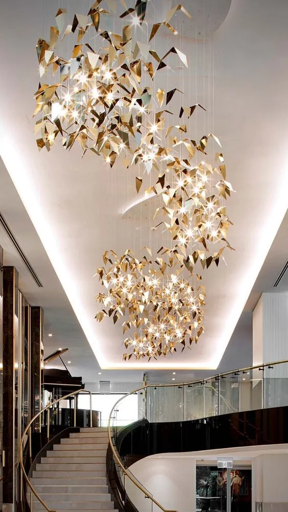 New Creative Golden Wings Floating Chandelier for Hall/Hotel/Restaurant