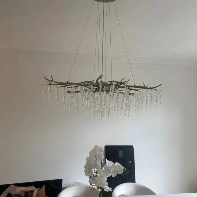 New Light Luxury Crystal Geometric Chandelier for Living Room/Dining Room/Bedroom