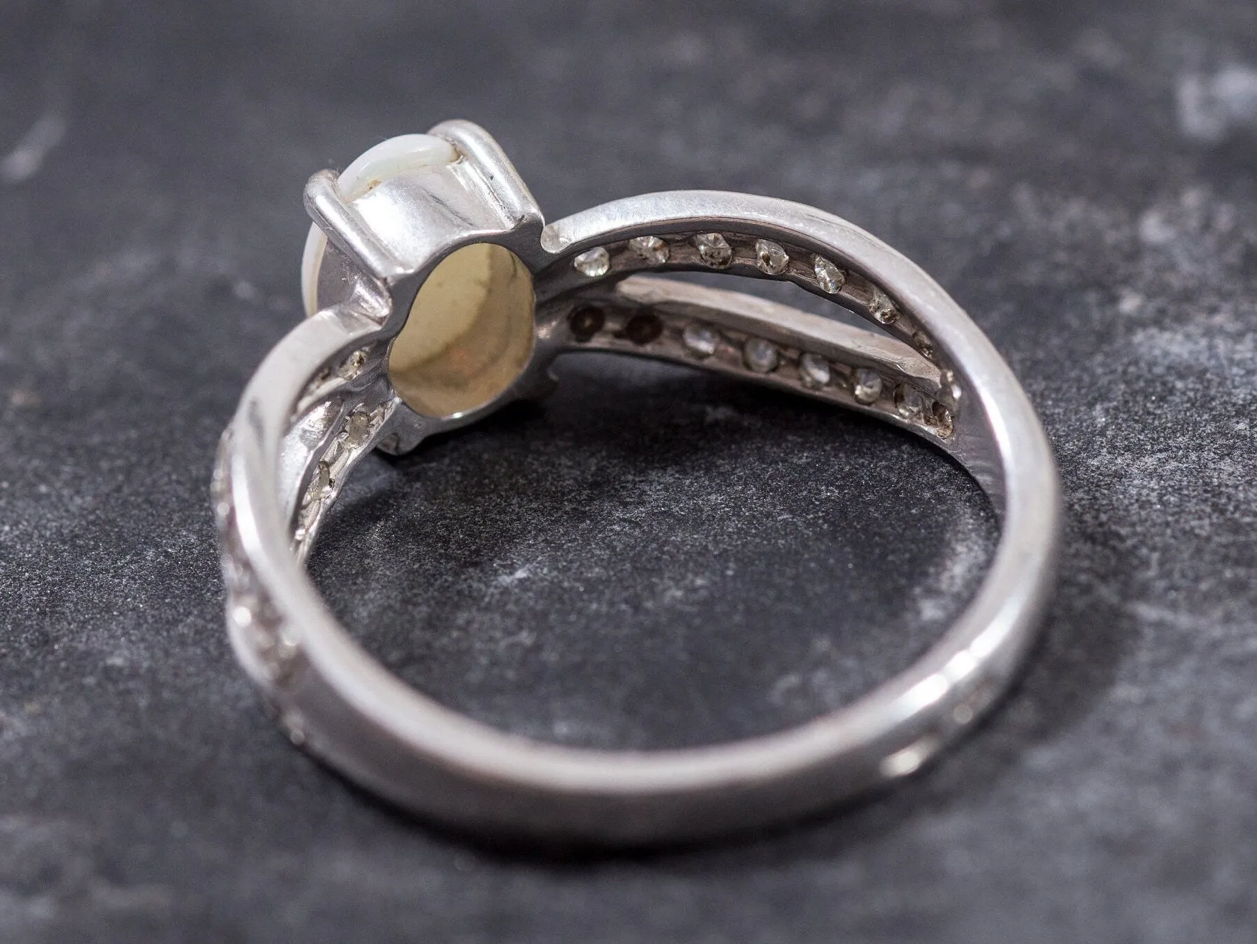 Opal Vintage Ring - Natural Opal Ring - October Birthstone Ring