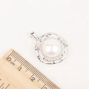 P060684 DIY 9-11mm Natural Freshwater pearl pendant accessory 925 sterling silver engagement jewelry necklace for women