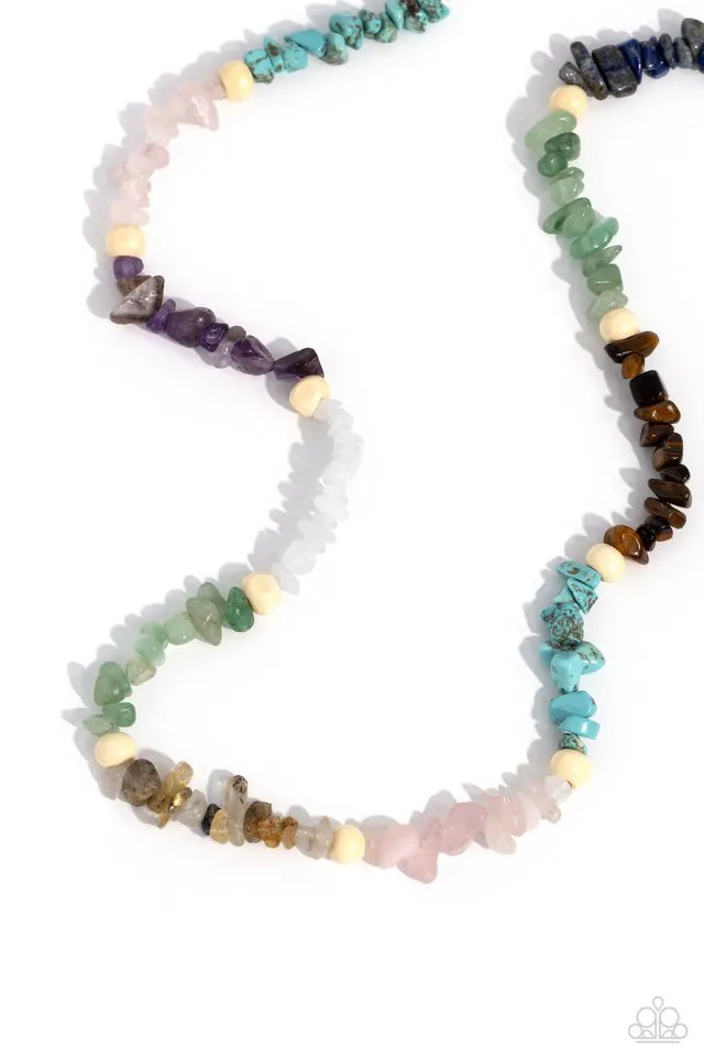 Paparazzi Necklace ~ Soothing Stones - Multi