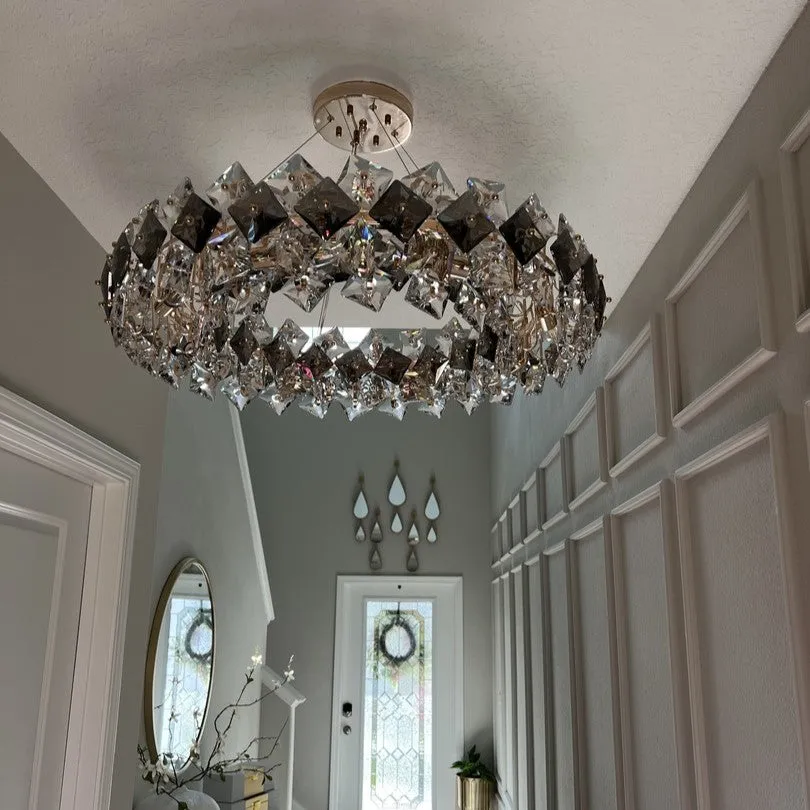 Prismatic Crystal Chandelier For Living Room Dining Room Ceiling Light