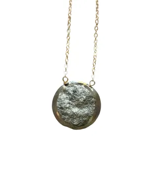 Pyrite Pendant Necklace on Gold Fill