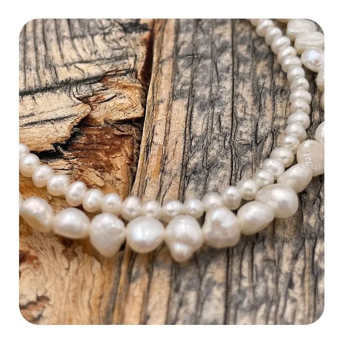 "PETITE" PEARL CHOKER SILVER