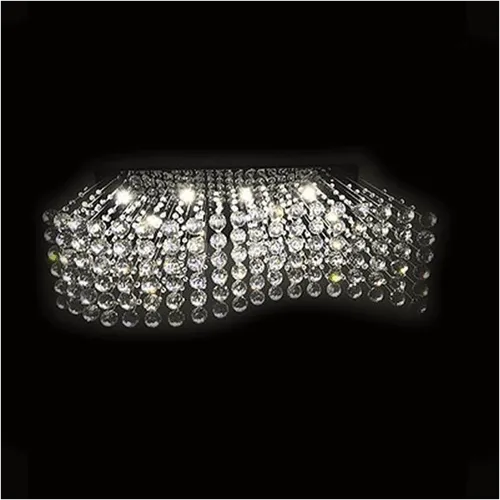 Rectangular Raindrop Wave Crystal Chandelier