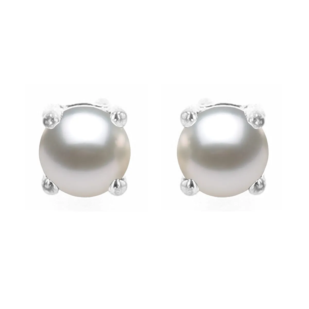 Silver Pearl 5/8Ctw Earring