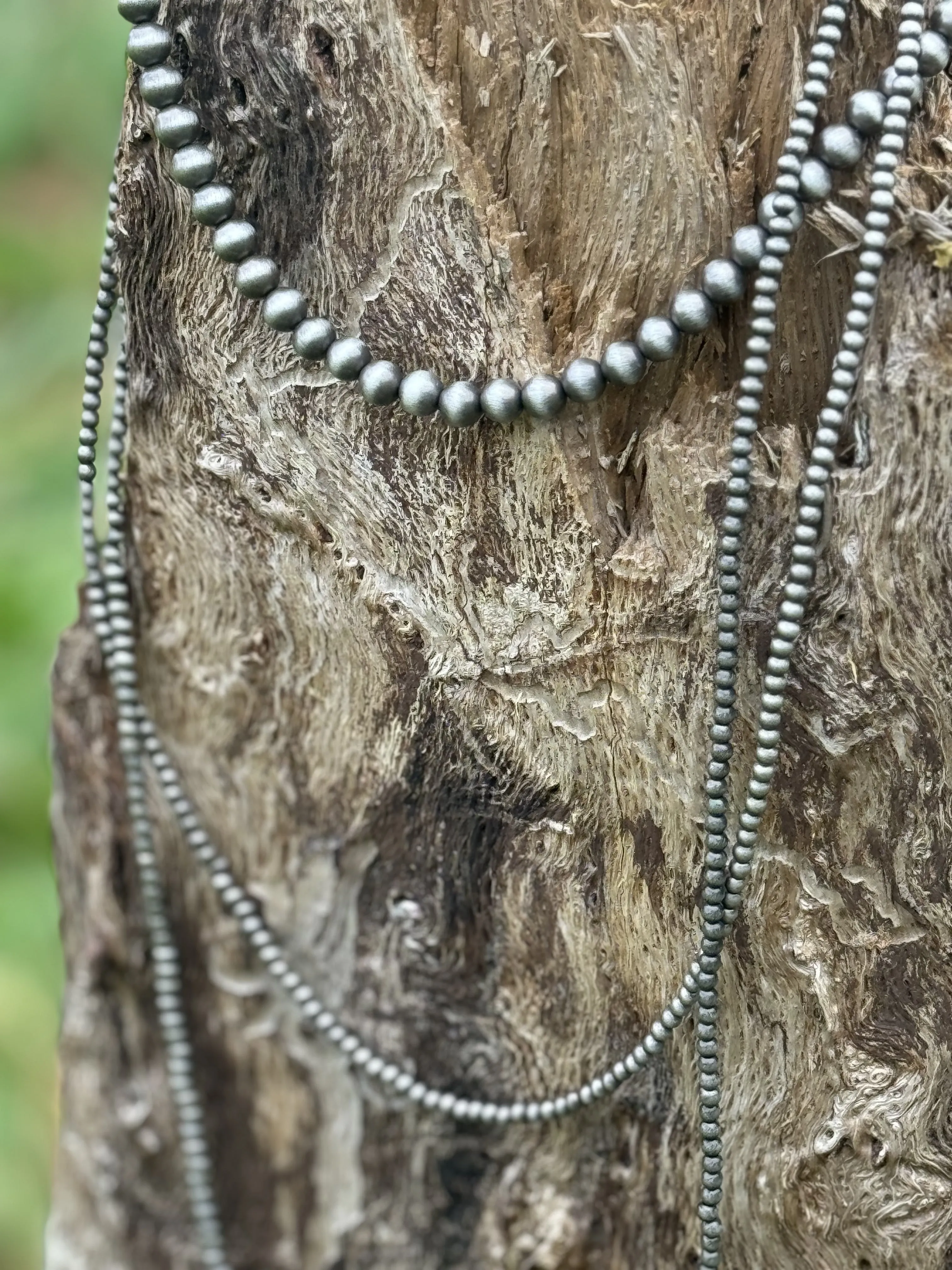 Silver Pearl Layer Necklace