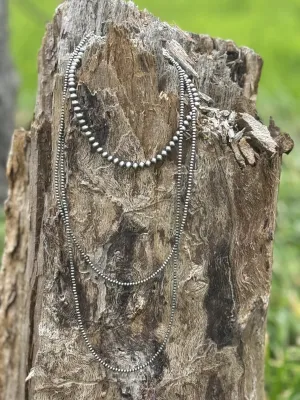 Silver Pearl Layer Necklace