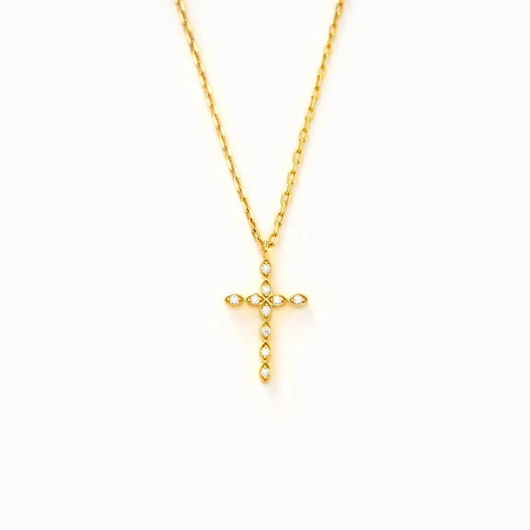 Slim Chain Geometric Necklace Simple Cross Women