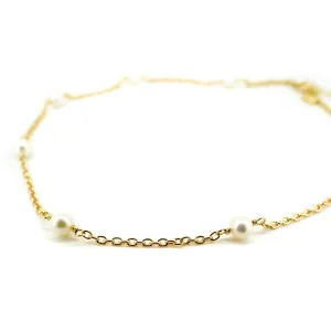 Stardust Pearl Necklace Gold