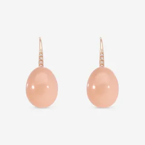 SuperOro Meteo 18K Rose Gold Diamond & Orange Moonstone Earrings METEO/O734