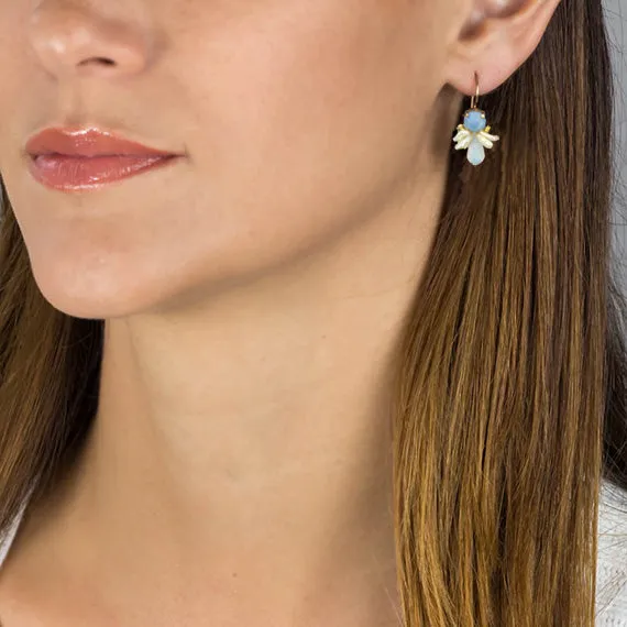 Swarovski Crystal Pearl Bee Earrings