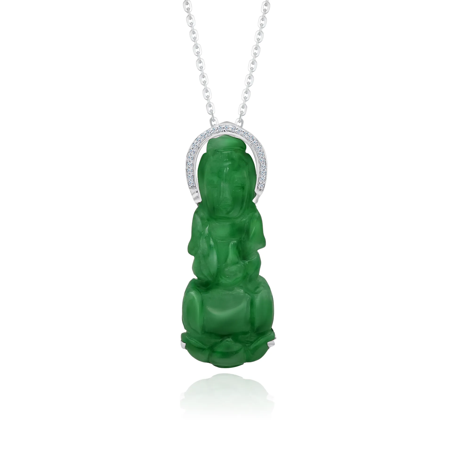 TAKA Jewellery Jade and Diamond Necklace 18k Gold