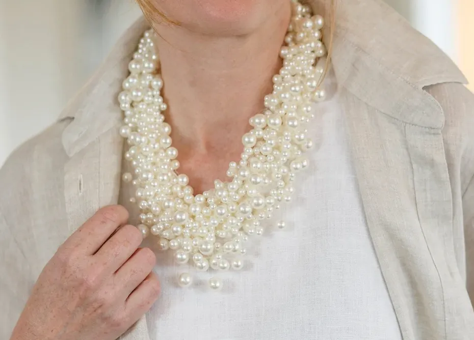 Timeless Multi-Strand Pearl Cluster Necklace