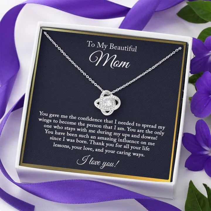 To My Beautiful Mom Necklace, Mom Gift, Mom Necklace, Mom Birthday Gift from Daughter, Mom Gift from Son, Mother's Day Gifts