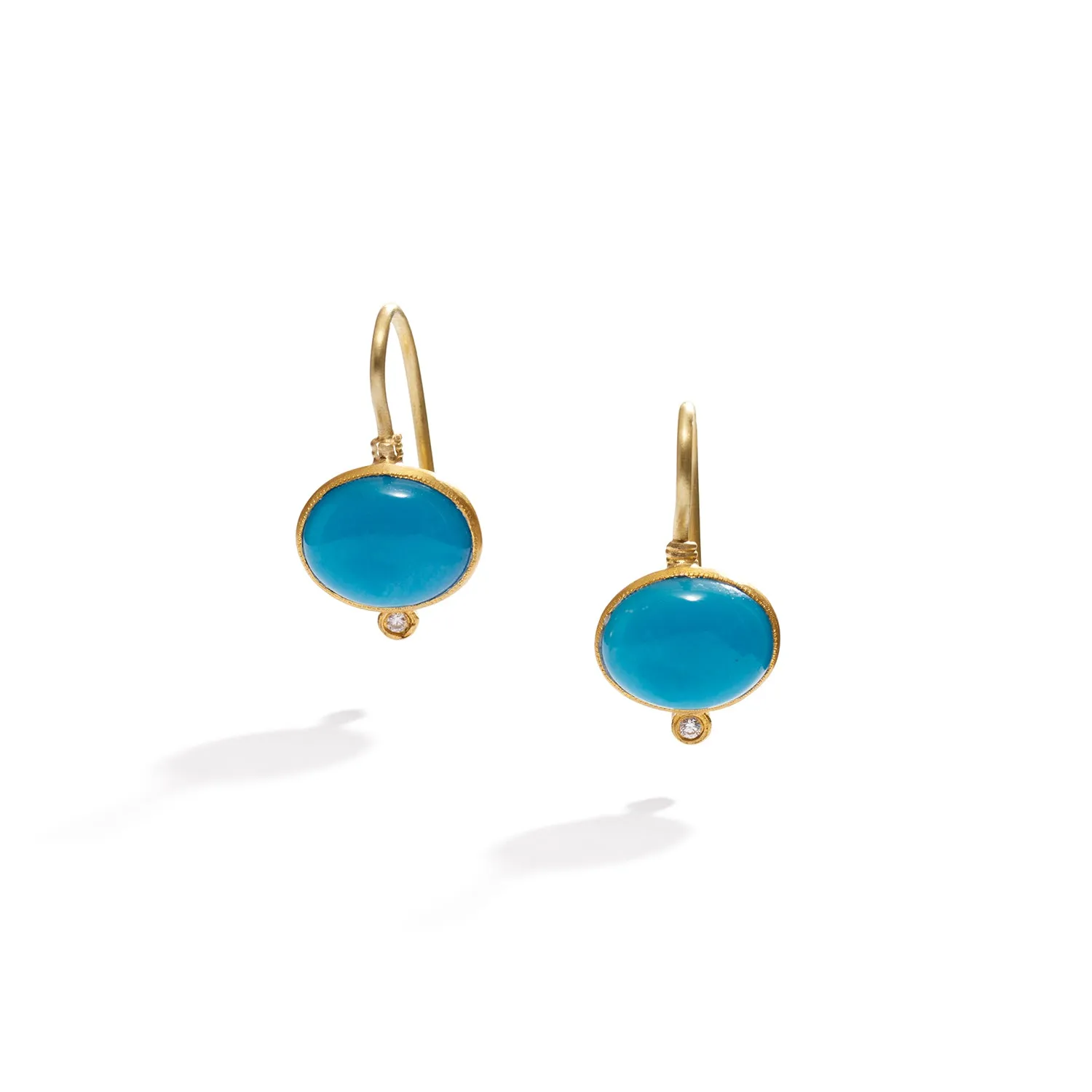 Turquoise and Diamond Earrings