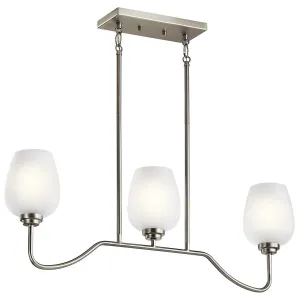 Valserrano 31 in. 3 Lights Chandelier Nickel Finish Satin Etched