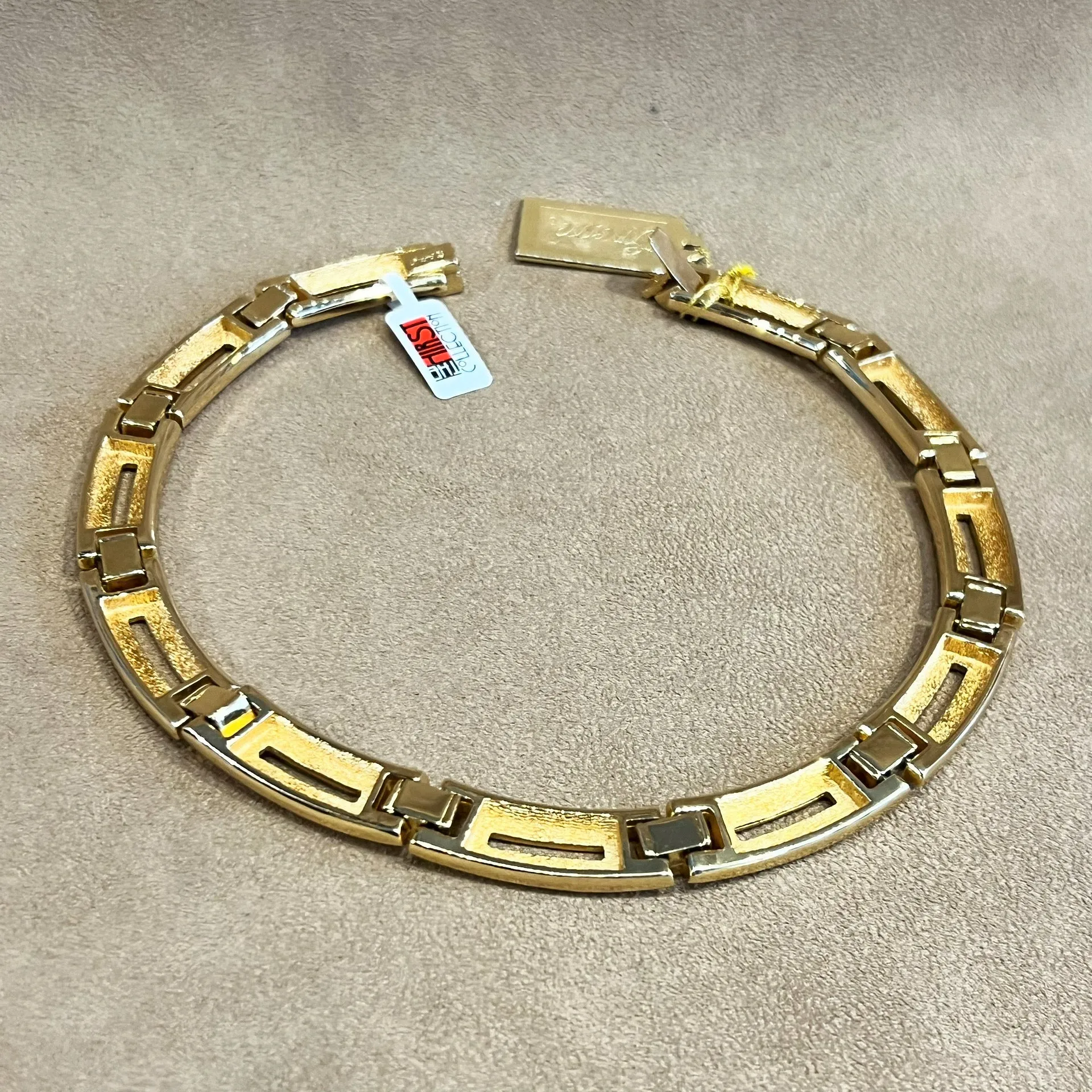 Vintage Gold Plated Crystal Necklace By Henkle & Grossé 1970s