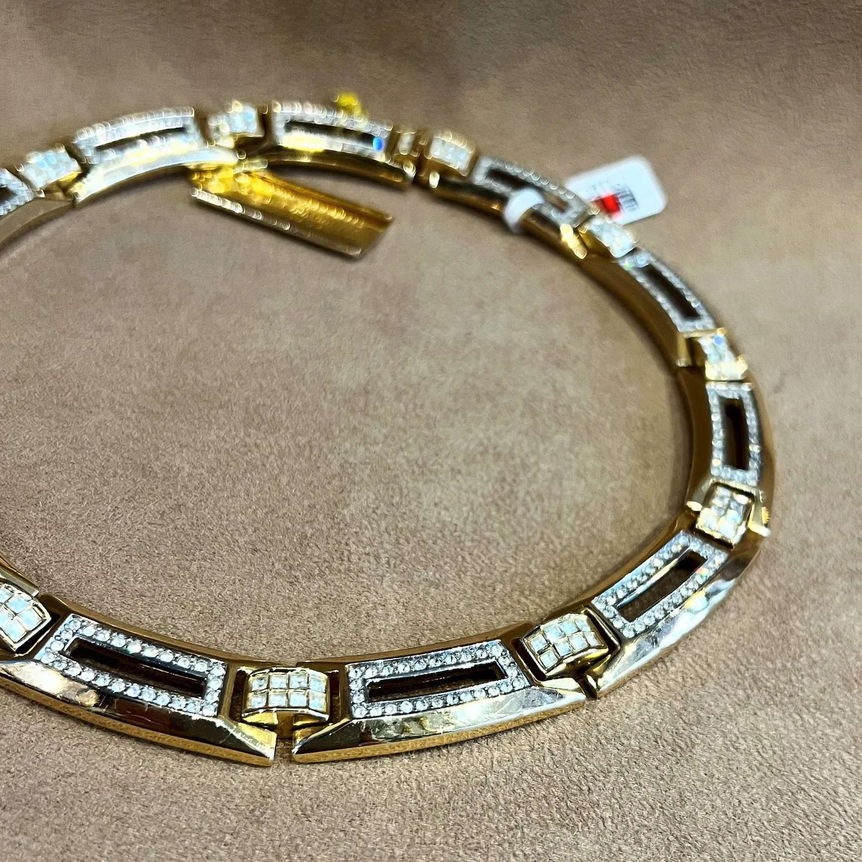 Vintage Gold Plated Crystal Necklace By Henkle & Grossé 1970s