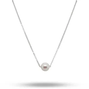 White Gold 7mm Akoya Cultured Add a Pearl Necklace