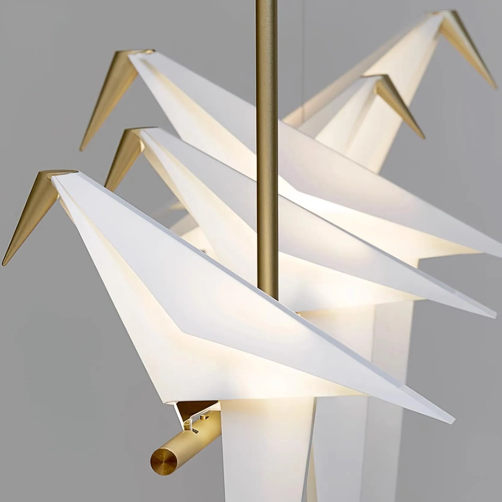 White Paper Crane Chandelier