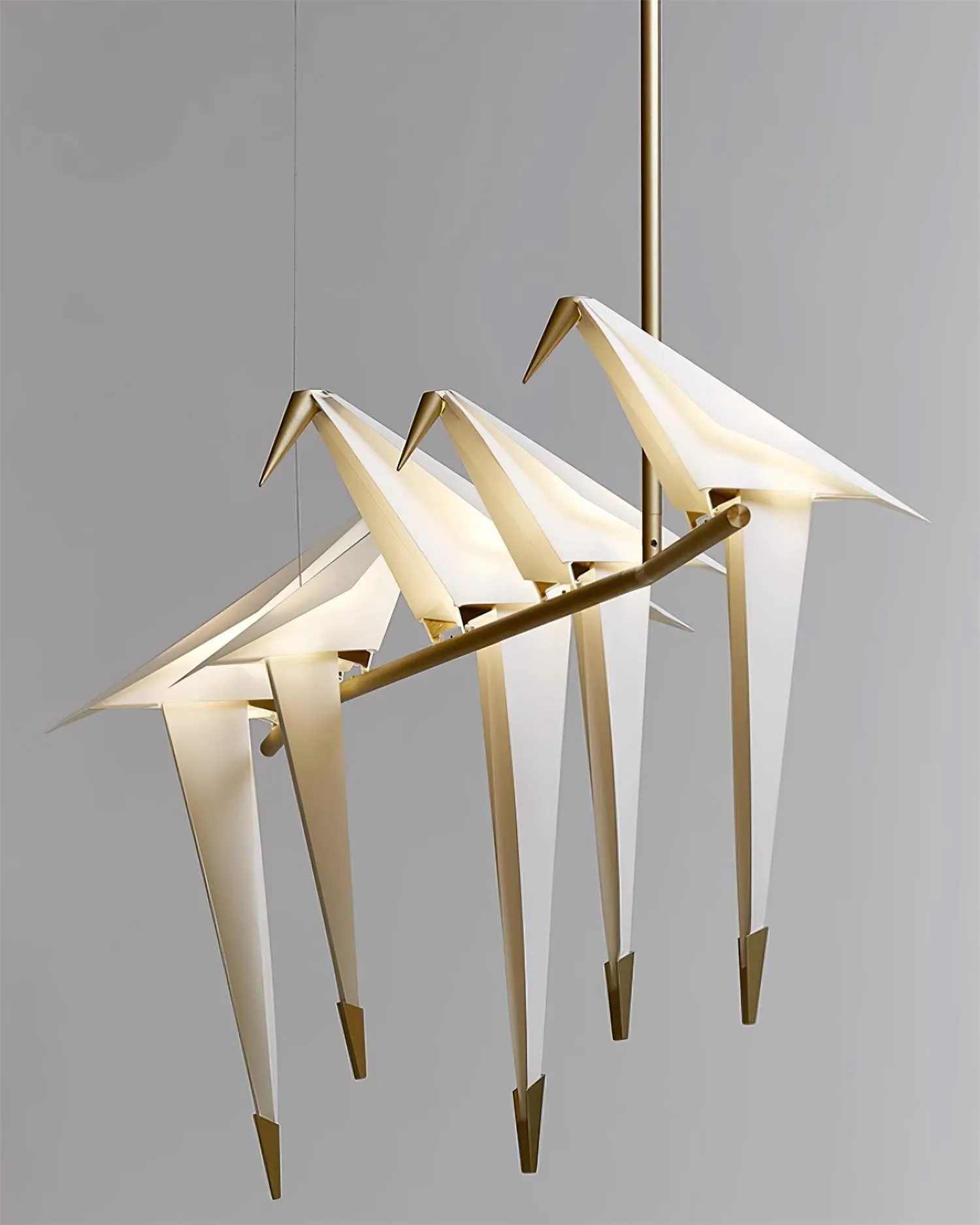 White Paper Crane Chandelier