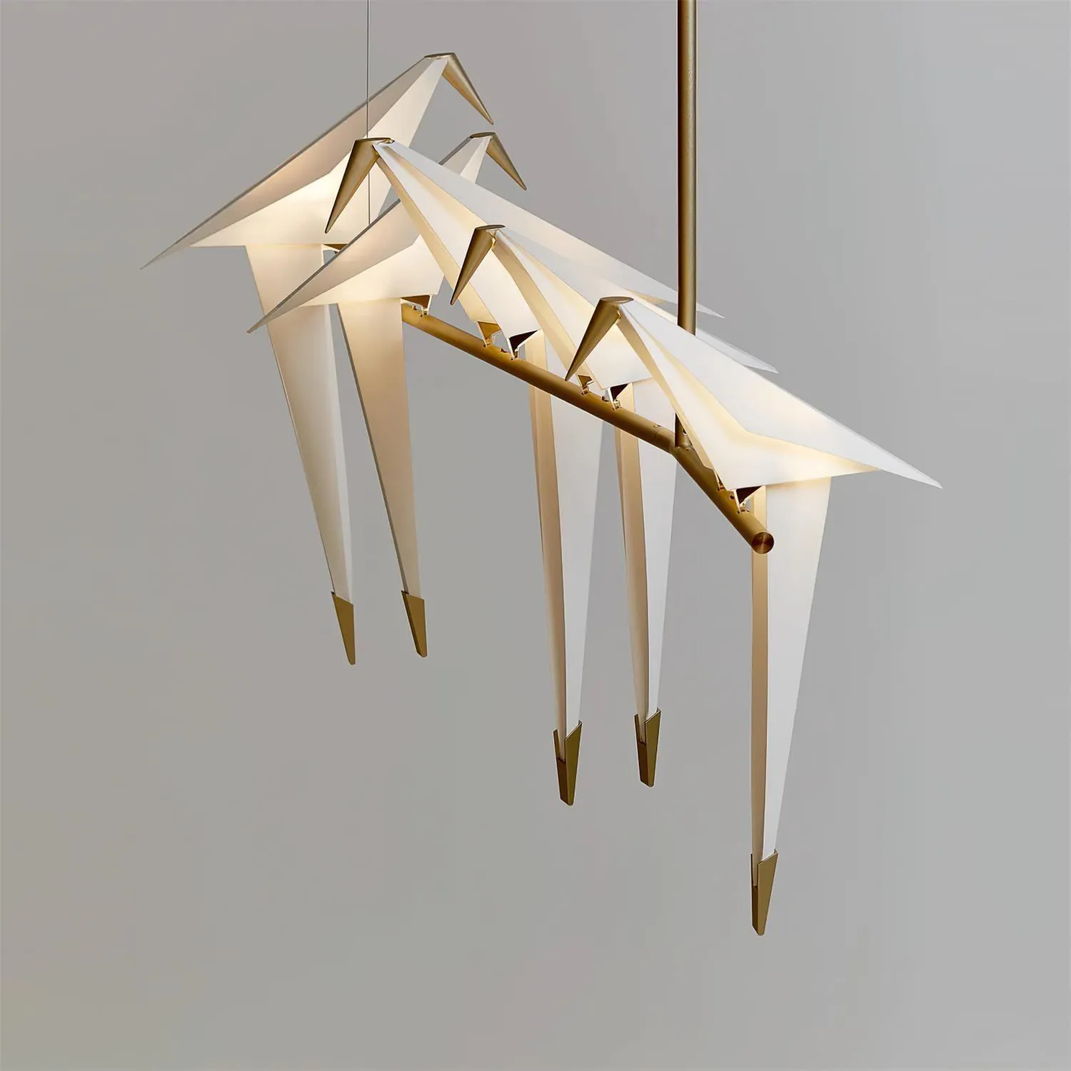 White Paper Crane Chandelier